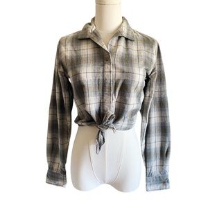 Harley-Davidson Plaid Tie-Front Flannel Shirt